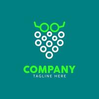 Logo grape green for bussiness company vector