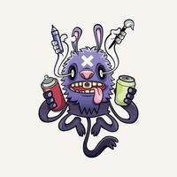 cute monsters character illustration graphic. vector of funny kid monster mascot
