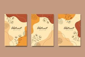Hand draw abstract cover design collection vector