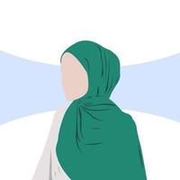 Beautiful Muslim woman wearing hijab. vector