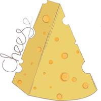 piece of cheese vector