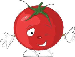 tomato cartoon character vector
