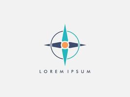 compass logo design template vector