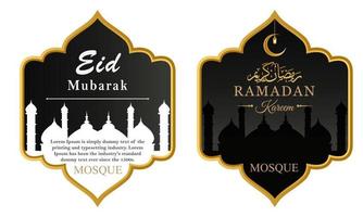 diseño de fondo de ramadán e ie mubarak, utilizable para plantilla de publicación en redes sociales y publicidad vector