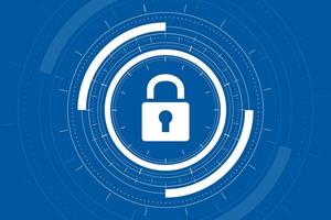 Cyber security technology concept , Shield With Keyhole icon on circuit board , personal data , vector