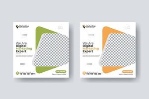 Social media post square flyer digital marketing template design vector