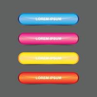 Template four shiny lower third label vector