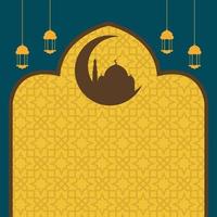 Islamic illustrations with the theme of Ramadan and Eid. Perfect for background design templates. Graphic vector. vector