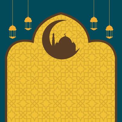 Islamic illustrations with the theme of Ramadan and Eid. Perfect for background design templates. Graphic vector.