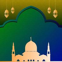 Islamic illustrations with the theme of Ramadan and Eid. Perfect for abstract background design templates. vector