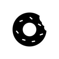 plantillas de diseño de vectores de iconos de donuts aisladas en fondo blanco