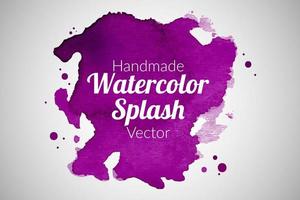 Hand-drawn colorful watercolor splash vector, Isolated watercolor splatter stain, watercolor splash stain background, vector