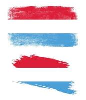 Luxembourg flag with grunge texture vector