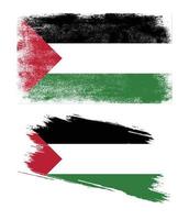 bandera palestina con textura grunge vector