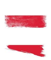 Poland flag with grunge texture vector