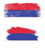 Republika Srpska flag with grunge texture vector