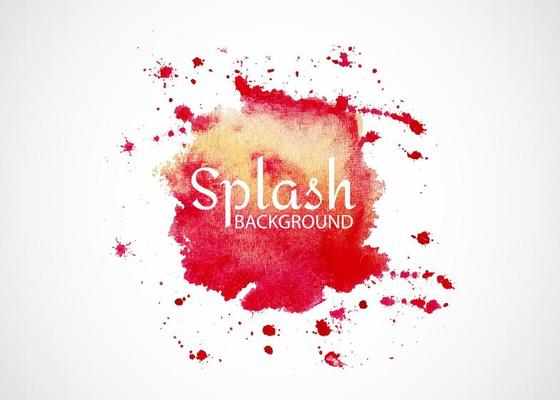 colorful Isolated watercolor splatter stain, Hand drew watercolor splash vector, Multicolored watercolor splash