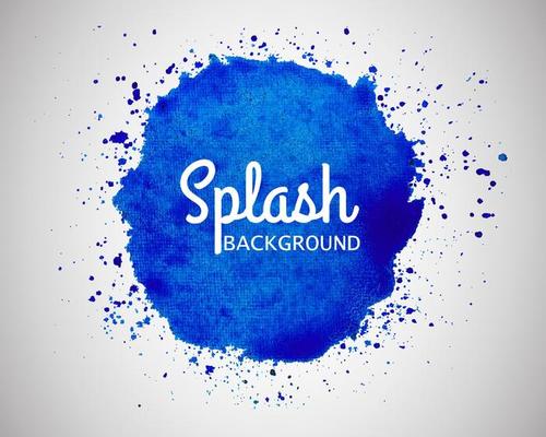 colorful Isolated watercolor splatter stain, Hand drew watercolor splash vector, Multicolored watercolor splash
