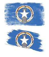 northern mariana islands flag with grunge texture vector