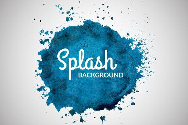 colorful Isolated watercolor splatter stain, Hand drew watercolor splash vector, Multicolored watercolor splash