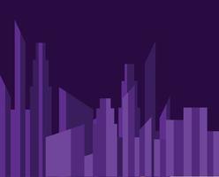 vector illustration of flat design city background with dark color