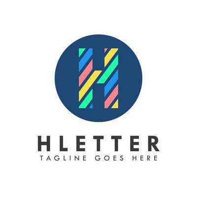 Alphabet h letter logo and icon design