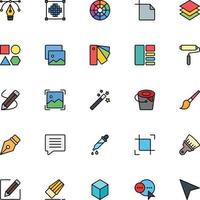 Graphic Design Icon in Filled Line Style For Any Purposes. Perfect For Website Mobile App Presentation vector