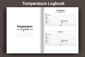 plantilla de libro de registro de temperatura más vendida vector