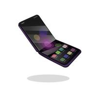 illustration of Samsung Flip screen smartphone vector