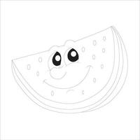 Amazing fruit coloring book pages for children and adults vector