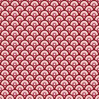 Simple geometric seamless pattern background in Japanese style with red color tone . vector