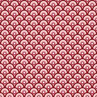 Simple geometric seamless pattern background in Japanese style with red color tone . vector