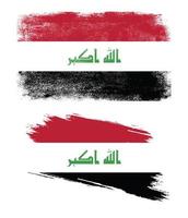 Iraq flag in grunge style vector