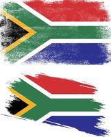 South Africa flag in grunge style vector