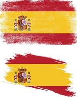 Spain flag in grunge style vector