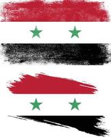 bandera siria en estilo grunge vector