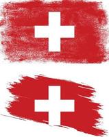 Switzerland flag in grunge style vector