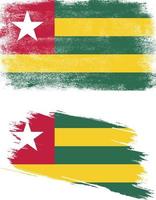 bandera togo en estilo grunge vector