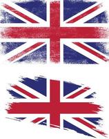United Kingdom flag in grunge style vector