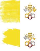 Vatican City Holy See flag in grunge style vector