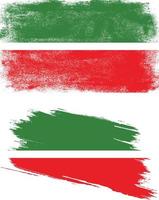 tatarstan flag in grunge style vector