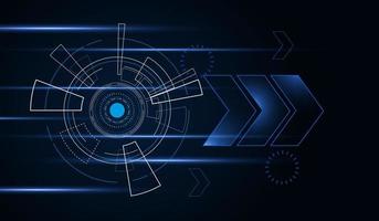 Futuristic technology abstract template , innovative virtual user interfaces , HUD , arrow speed background vector