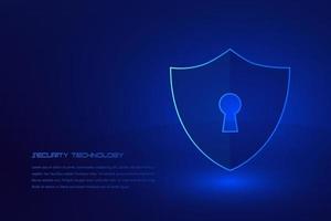 Cyber security technology concept , Shield With Keyhole icon  , personal data , vector