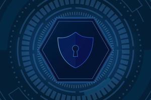 Cyber security technology concept , Shield With Keyhole icon  , personal data , vector
