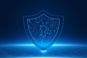 Cyber security technology concept , Shield With Keyhole icon  , personal data , vector