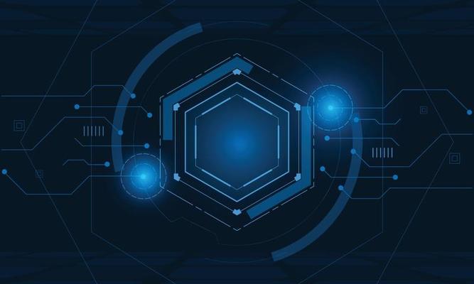 vector sci fi hexagonal futuristic pattern, innovation future technology background,
