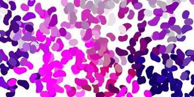 Light purple, pink vector backdrop with chaotic shapes.