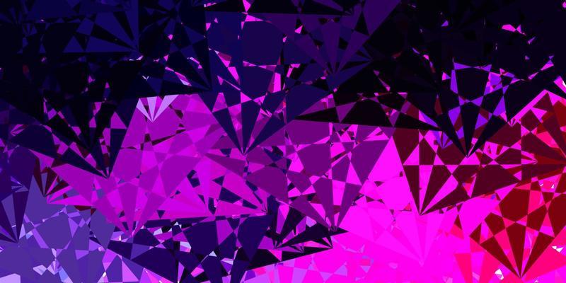 Dark Purple, Pink vector backdrop with chaotic shapes.