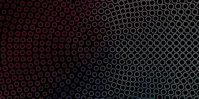 Dark Blue, Red vector background with circles.