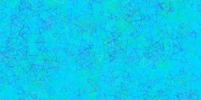 Dark Blue, Green vector backdrop with triangles, lines.